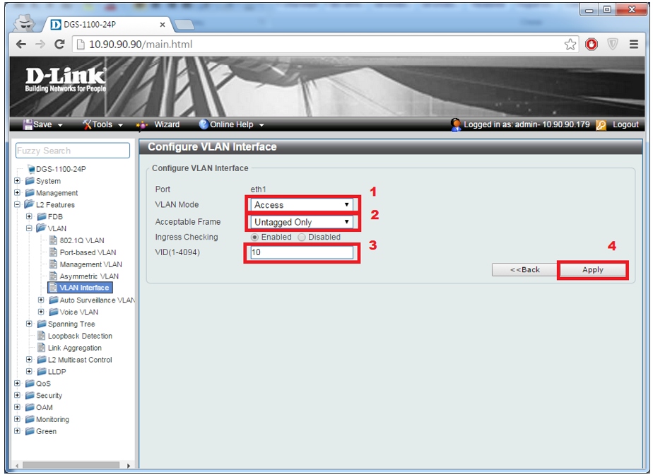 D link роутер настройка vlan